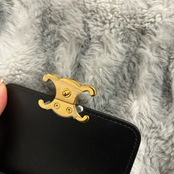 Celine COMPACT WALLET WITH COIN TRIOMPHE IN SHINY CALFSKIN - Picture 5 of 8